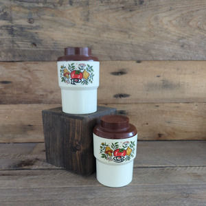 Vintage 1970s Spice of Life Sterilite Salt and Pepper Shakers